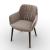 Cocoon Fabric/Wood Customizable Plush Seat Dining Armchair