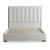 Eden SM Vinyl Channeled Upholstered Platform Queen Size Bed