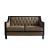 House Beatrice Leather-Aire Tufted Loveseat