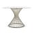 Vortex Metal/Glass Round Dining Table