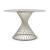 Vortex Metal/Glass Round Dining Table