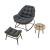 Benson 6-Piece Patio Rocking Chair Set w/Ottomans & Tables