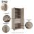 Lee Freestanding 2-Piece Wardrobe Closet w/1 Hanging Rod, 4 Drawers & 5 Shelves 