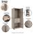 Lee Freestanding 2-Piece Wardrobe Closet w/1 Hanging Rod, 4 Drawers & 5 Shelves 