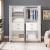 Lee Freestanding 2-Piece Wardrobe Closet w/1 Hanging Rod, 4 Drawers & 5 Shelves 