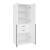 Lee Freestanding 2-Piece Wardrobe Closet w/1 Hanging Rod, 4 Drawers & 5 Shelves 