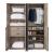 Lee Freestanding 2-Piece Wardrobe Closet w/1 Hanging Rod, 2 Drawers, 3 Shoe Shelves & 5 Shelves 