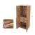 Lee Freestanding 2-Piece Wardrobe Closet 2.0 w/1 Hanging Rod, 1 Shelf & 2 Drawers 