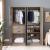 Lee Freestanding 2-Piece Wardrobe Closet w/2 Hanging Rods, 2 Drawers, 3 Shoe Shelves & 2 Shelves 