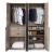 Lee Freestanding 2-Piece Wardrobe Closet w/2 Hanging Rods, 2 Drawers, 3 Shoe Shelves & 2 Shelves 