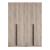 Lee Freestanding 2-Piece Wardrobe Closet 3.0 w/1 Hanging Rod, 3 Shoe Shelves & 1 Basic Shelf 