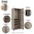 Lee Freestanding 2-Piece Wardrobe Closet 3.0 w/1 Hanging Rod, 3 Shoe Shelves & 1 Basic Shelf 
