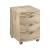 Rectangular Wood 3-Drawer Bowfront Chairside Table