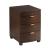 Rectangular Wood 3-Drawer Bowfront Chairside Table