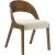 Woodson Linen Dining Chair with Walnut Veneer Base