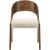 Woodson Linen Dining Chair with Walnut Veneer Base