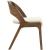 Woodson Linen Dining Chair with Walnut Veneer Base