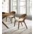 Woodson Linen Dining Chair with Walnut Veneer Base