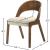 Woodson Linen Dining Chair with Walnut Veneer Base