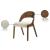 Woodson Linen Dining Chair with Walnut Veneer Base