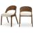 Woodson Linen Dining Chair with Walnut Veneer Base