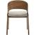 Woodson Linen Dining Chair with Walnut Veneer Base