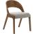 Woodson Linen Dining Chair with Walnut Veneer Base