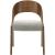 Woodson Linen Dining Chair with Walnut Veneer Base