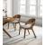 Woodson Linen Dining Chair with Walnut Veneer Base