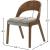 Woodson Linen Dining Chair with Walnut Veneer Base