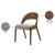 Woodson Linen Dining Chair with Walnut Veneer Base