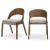 Woodson Linen Dining Chair with Walnut Veneer Base
