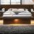 Jessica Wood Platform Bed w/Rail Seating