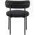 Beacon Boucle Fabric Dining Chair with Matte Black Metal Frame