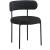 Beacon Boucle Fabric Dining Chair with Matte Black Metal Frame