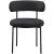 Beacon Boucle Fabric Dining Chair with Matte Black Metal Frame
