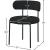 Beacon Boucle Fabric Dining Chair with Matte Black Metal Frame