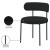 Beacon Boucle Fabric Dining Chair with Matte Black Metal Frame