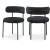 Beacon Boucle Fabric Dining Chair with Metal Frame