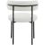 Beacon Boucle Fabric Dining Chair with Matte Black Metal Frame