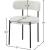 Beacon Boucle Fabric Dining Chair with Matte Black Metal Frame