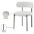 Beacon Boucle Fabric Dining Chair with Matte Black Metal Frame