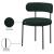 Beacon Boucle Fabric Dining Chair with Matte Black Metal Frame