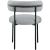 Beacon Boucle Fabric Dining Chair with Matte Black Metal Frame