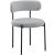 Beacon Boucle Fabric Dining Chair with Matte Black Metal Frame