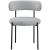Beacon Boucle Fabric Dining Chair with Matte Black Metal Frame