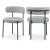 Beacon Boucle Fabric Dining Chair with Matte Black Metal Frame
