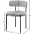 Beacon Boucle Fabric Dining Chair with Matte Black Metal Frame
