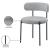 Beacon Boucle Fabric Dining Chair with Matte Black Metal Frame