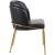 Jagger Faux Leather Dining Chair with Brushed Gold Iron Legs